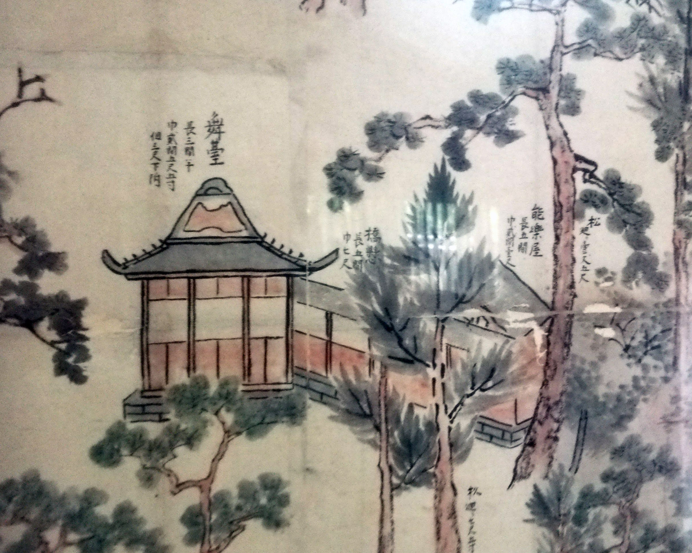 御坂神社に残る明治4年の境内絵図